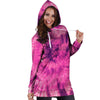 Pink Tie Dye Hoodie Dress-grizzshop