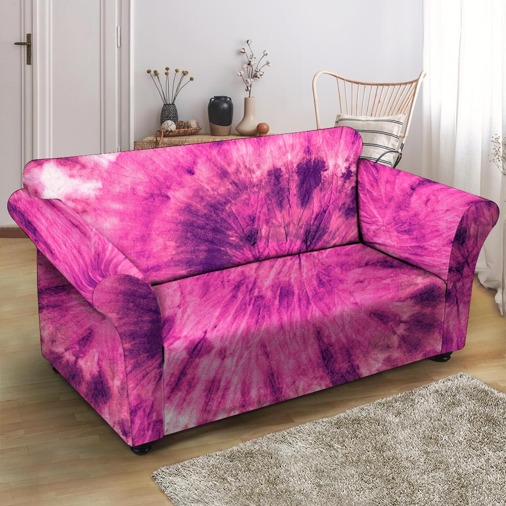 Pink Tie Dye Loveseat Cover-grizzshop