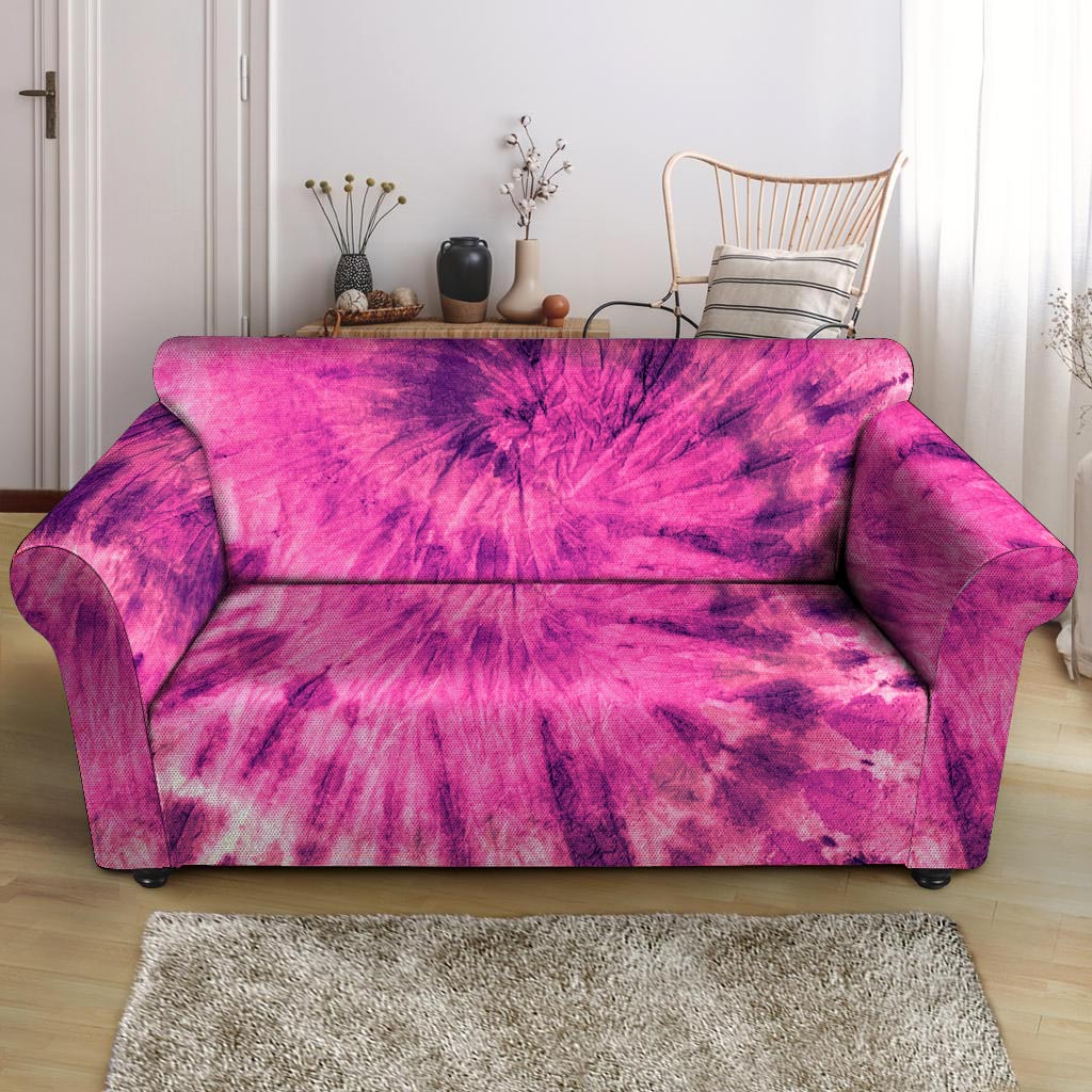 Pink Tie Dye Loveseat Cover-grizzshop