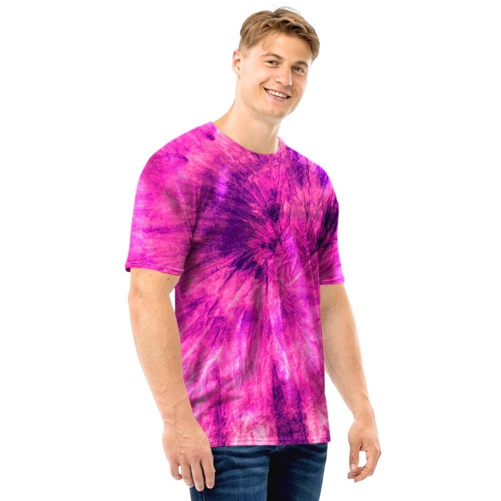 Pink Tie Dye Men T Shirt-grizzshop