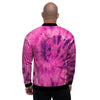 Pink Tie Dye Men's Bomber Jacket-grizzshop