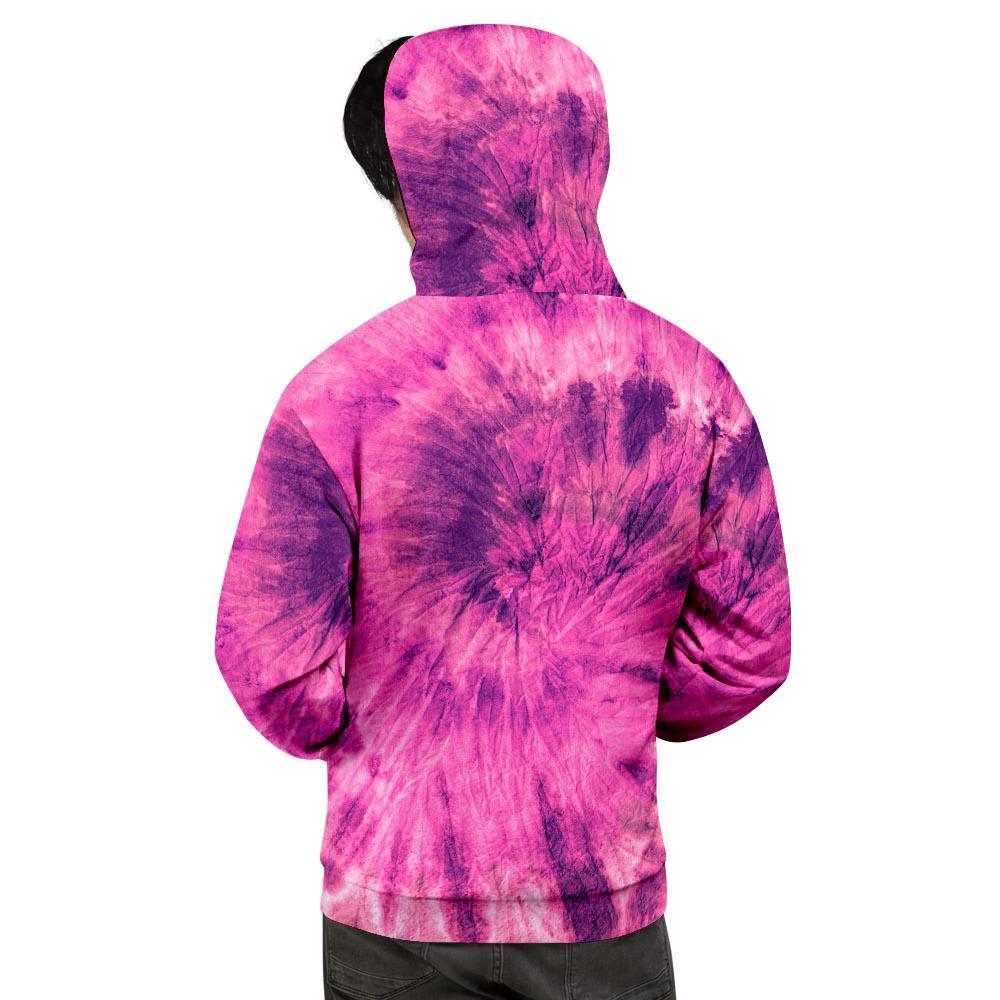 Pink Tie Dye Men's Hoodie-grizzshop