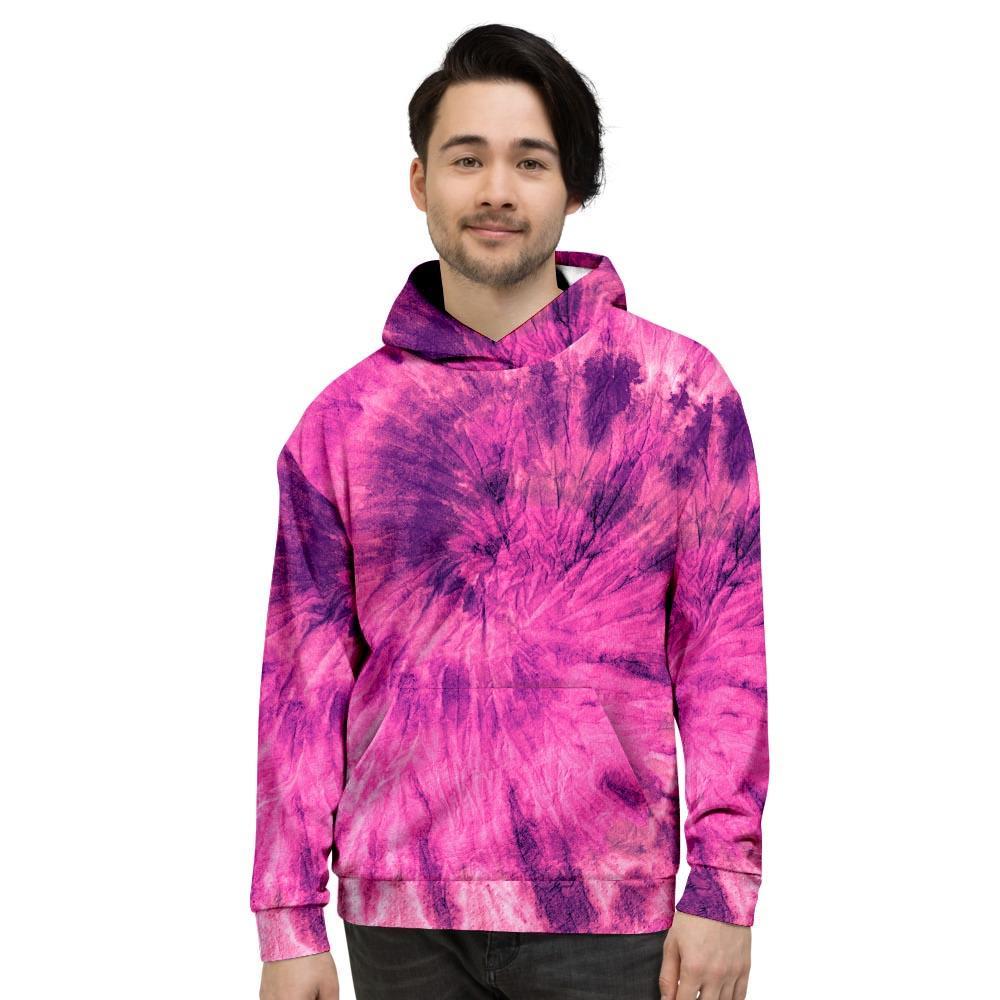 Pink Tie Dye Men's Hoodie-grizzshop