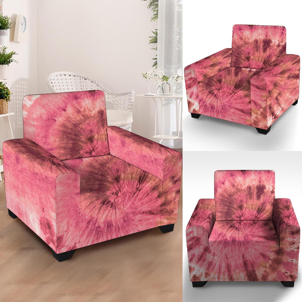 Pink Tie Dye Print Armchair Cover-grizzshop