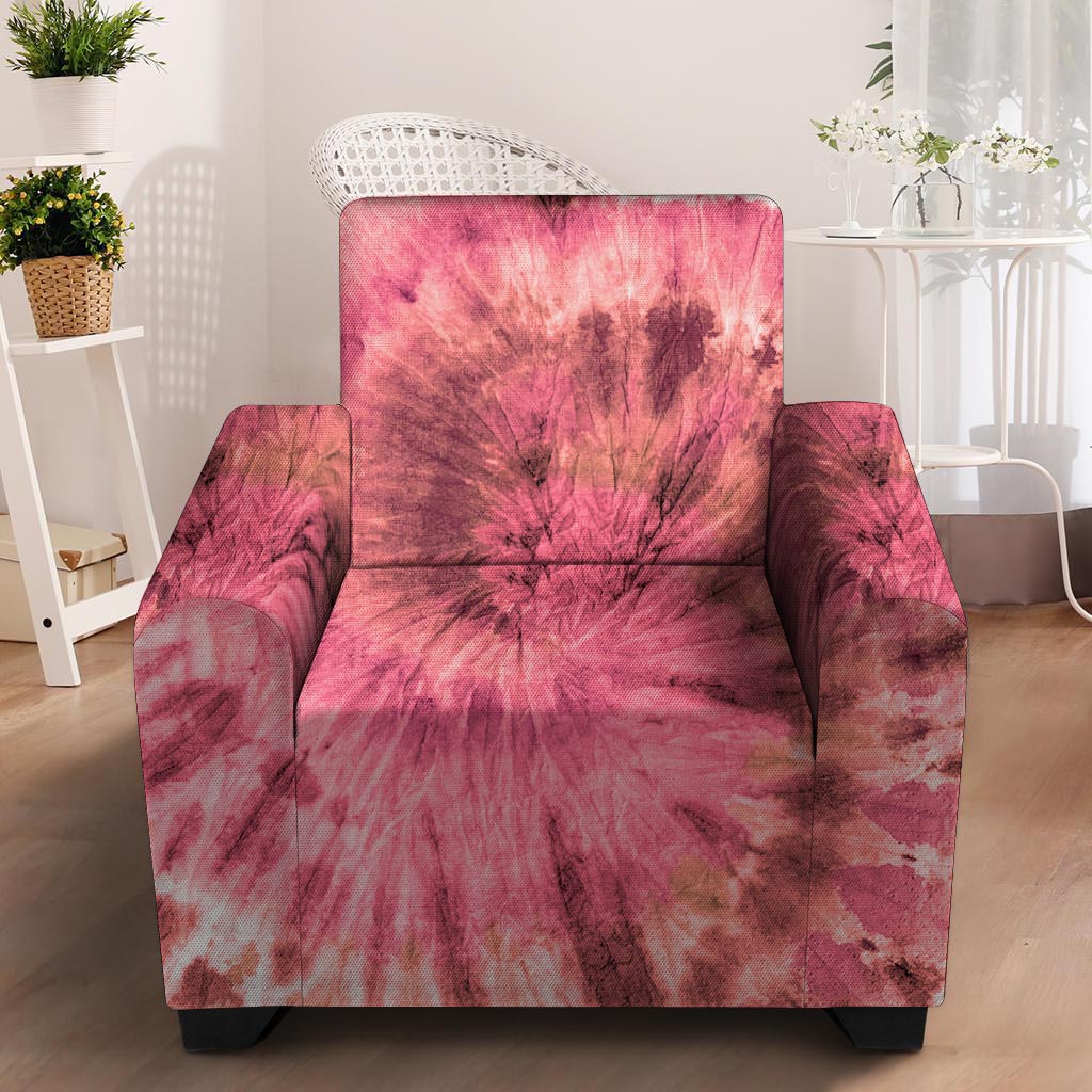 Pink Tie Dye Print Armchair Cover-grizzshop