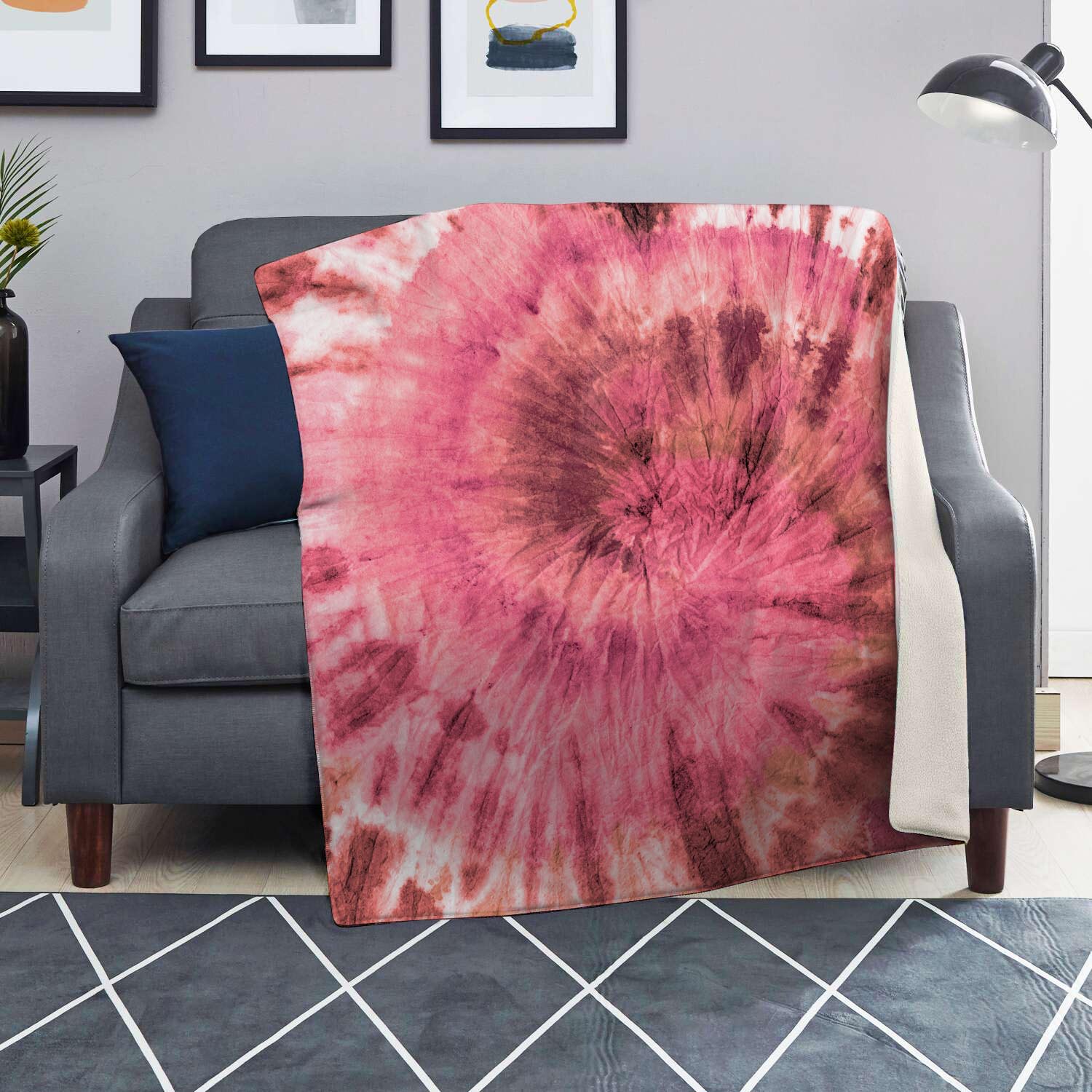 Pink Tie Dye Print Blanket-grizzshop