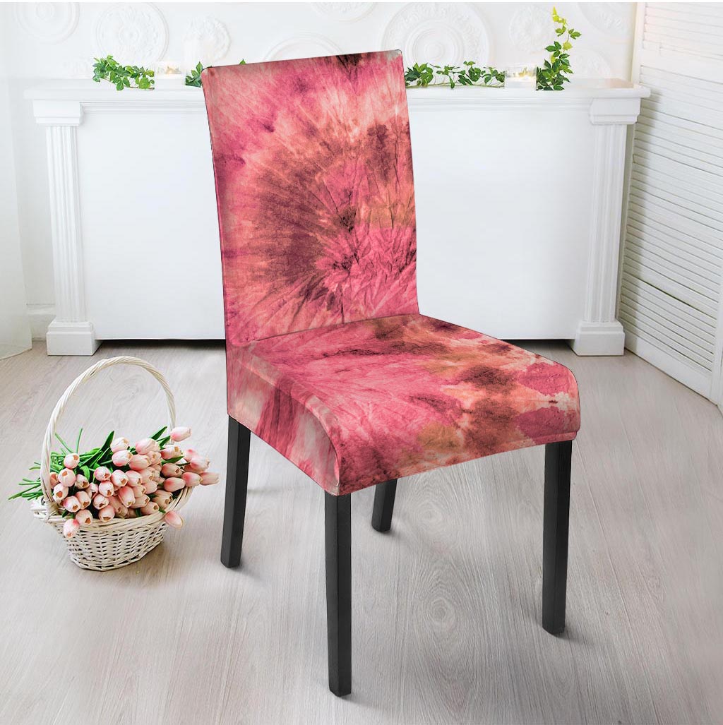 Pink Tie Dye Print Chair Cover-grizzshop