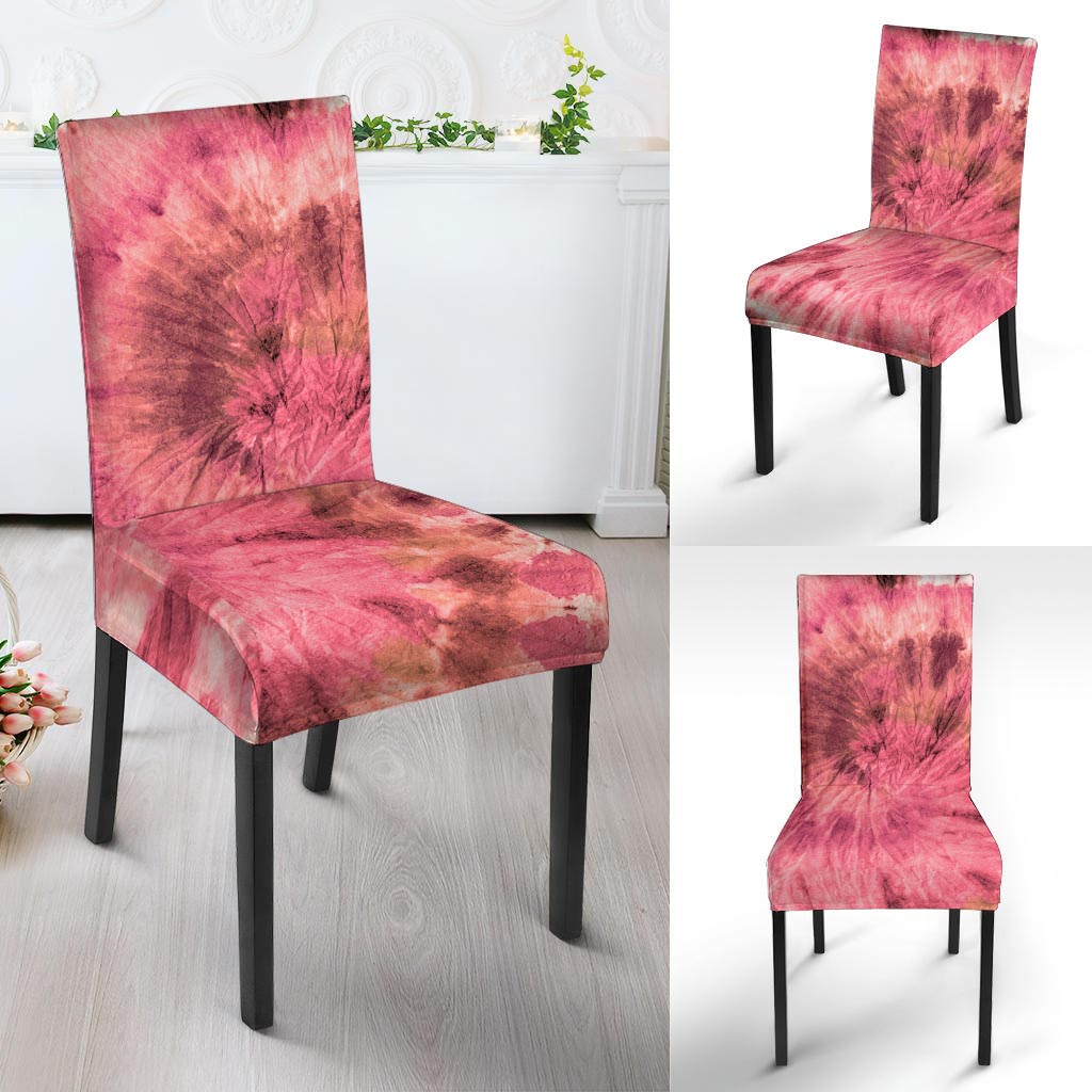 Pink Tie Dye Print Chair Cover-grizzshop