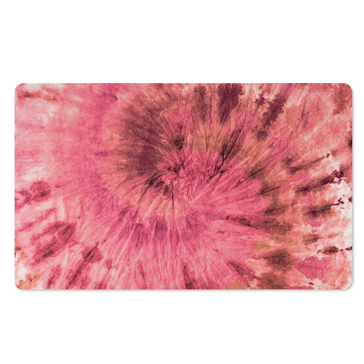 Pink Tie Dye Print Door Mat-grizzshop