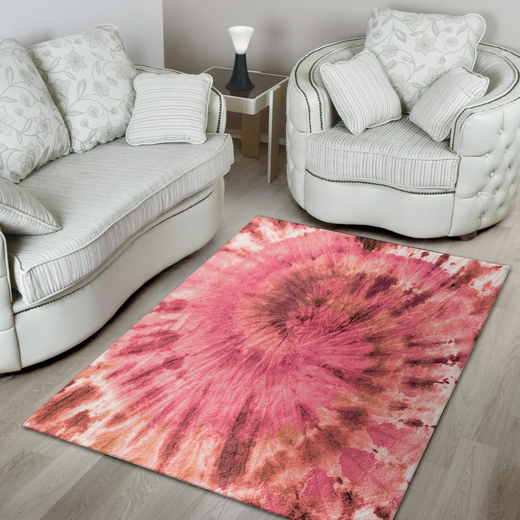 Pink Tie Dye Print Floor Mat-grizzshop
