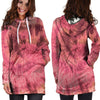 Pink Tie Dye Print Hoodie Dress-grizzshop