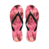 Pink Tie Dye Print Men's Flip Flops-grizzshop