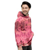 Pink Tie Dye Print Men's Hoodie-grizzshop