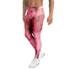 Pink Tie Dye Print Men's Leggings-grizzshop