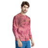 Pink Tie Dye Print Men's Sweatshirt-grizzshop