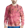 Pink Tie Dye Print Men's Sweatshirt-grizzshop