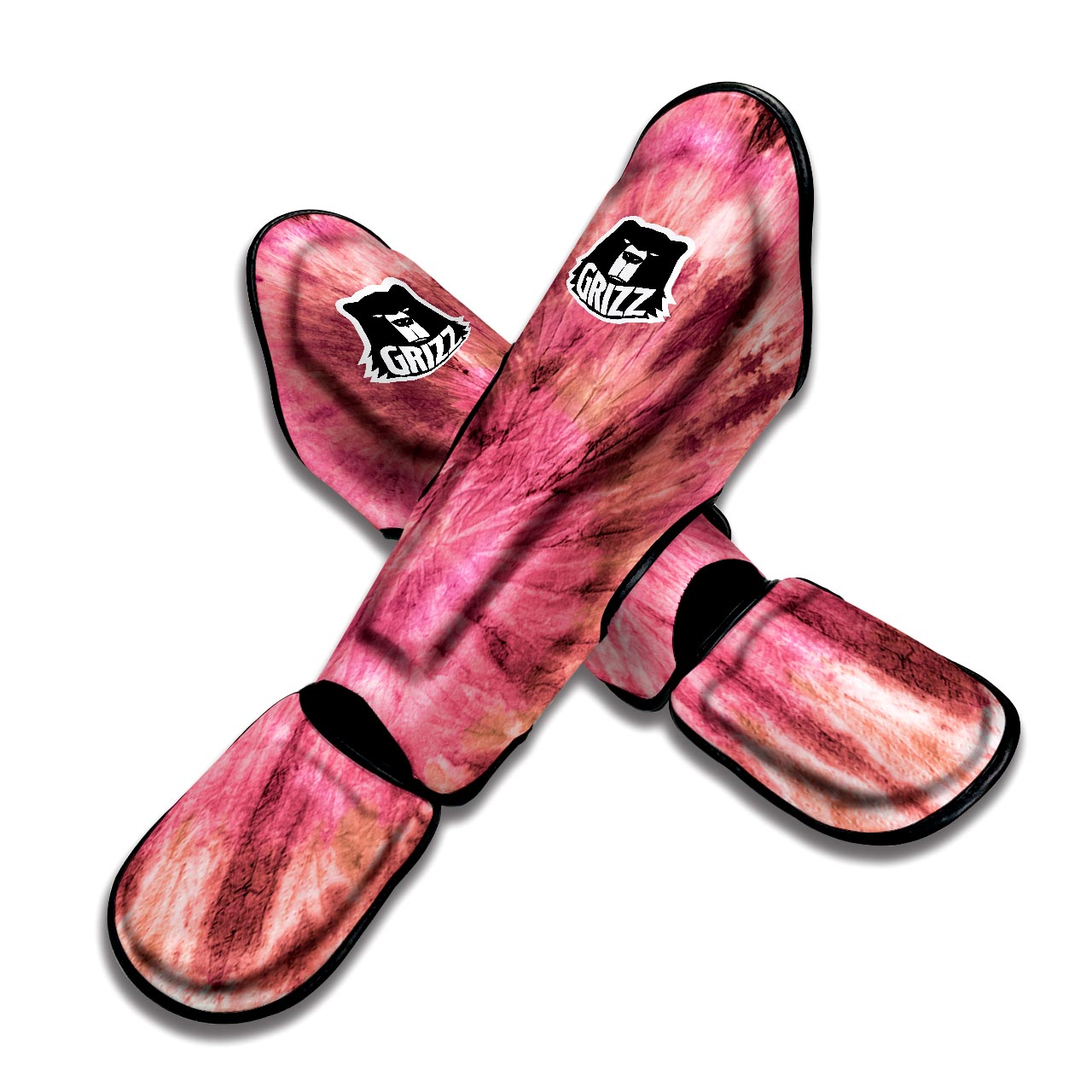 Pink Tie Dye Print Muay Thai Shin Guard-grizzshop