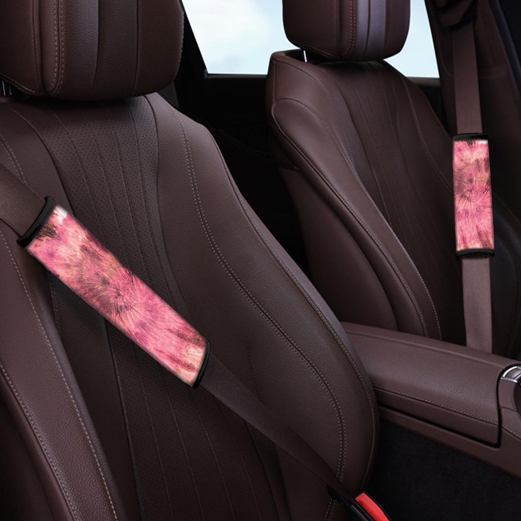 Pink Tie Dye Print Seat Belt Cover-grizzshop