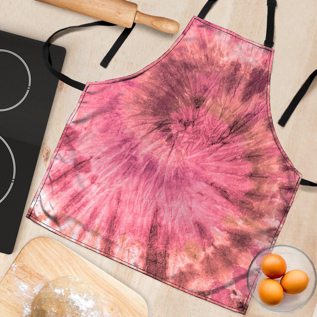 Pink Tie Dye Print Women's Apron-grizzshop