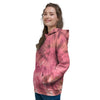 Pink Tie Dye Print Women's Hoodie-grizzshop