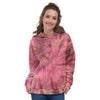 Pink Tie Dye Print Women's Hoodie-grizzshop