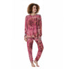 Pink Tie Dye Print Women's Pajamas-grizzshop