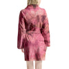 Pink Tie Dye Print Women's Robe-grizzshop