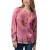 Pink Tie Dye Print Women's Sweatshirt-grizzshop