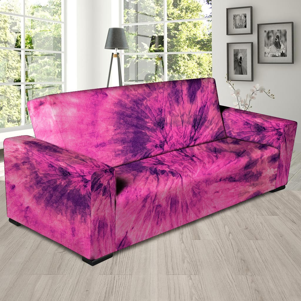 Pink Tie Dye Sofa Cover-grizzshop