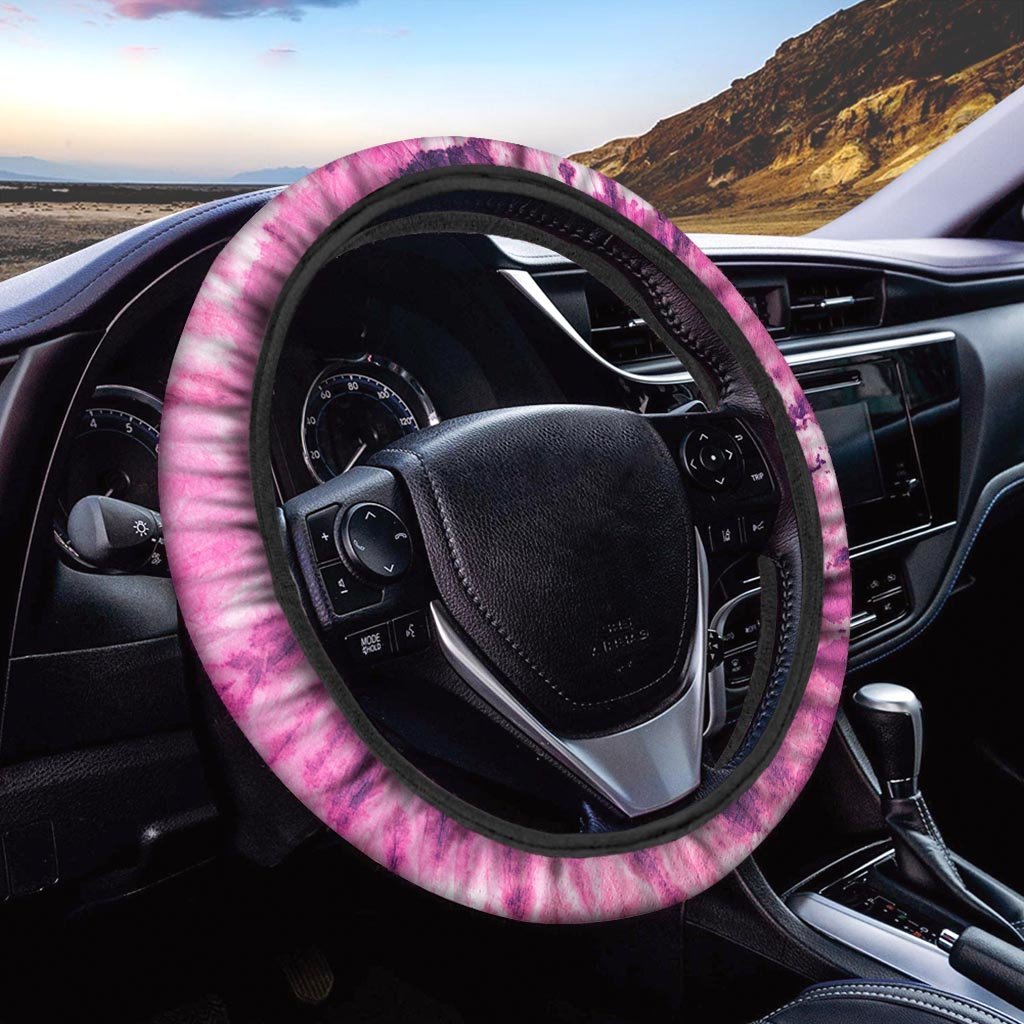 Pink Tie Dye Steering Wheel Cover-grizzshop