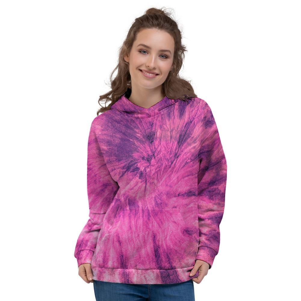 Pink Tie Dye Women's Hoodie-grizzshop