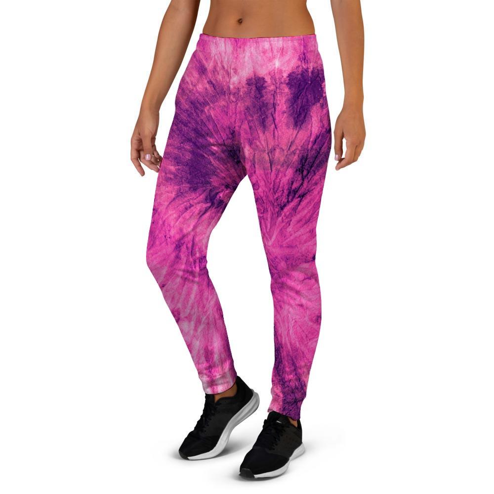 Pink Tie Dye Women's Joggers-grizzshop