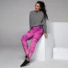 Pink Tie Dye Women's Joggers-grizzshop