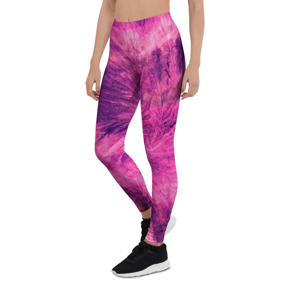 Pink Tie Dye Women's Leggings-grizzshop