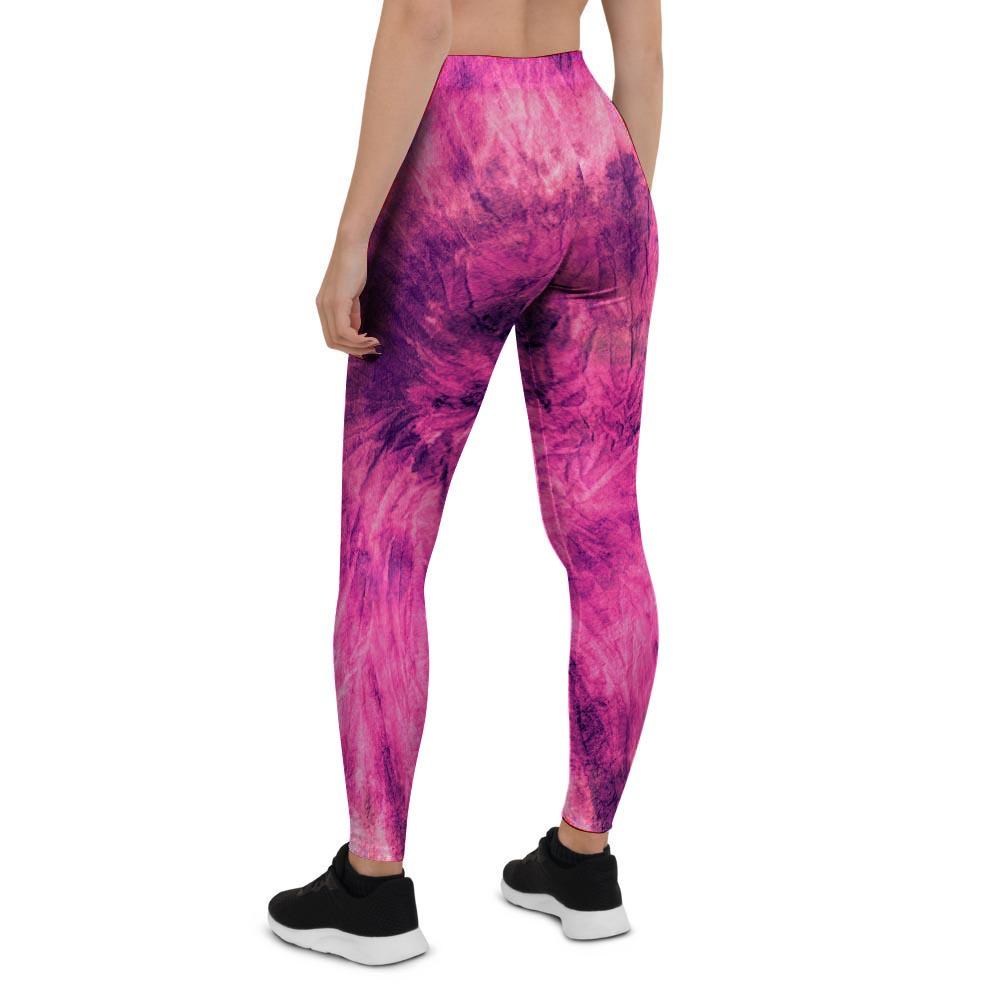 Pink Tie Dye Women's Leggings-grizzshop