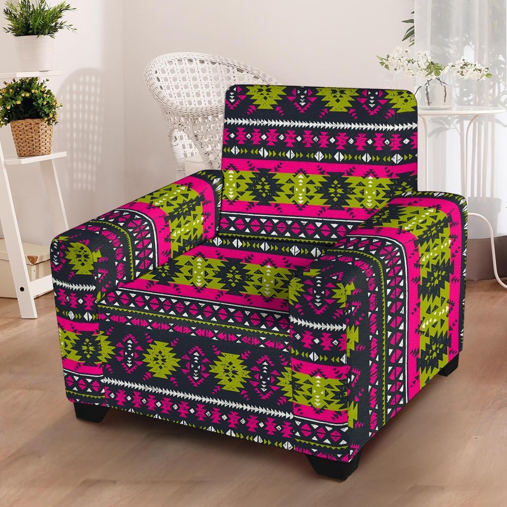 Pink Tribal Aztec Grunge Armchair Cover-grizzshop