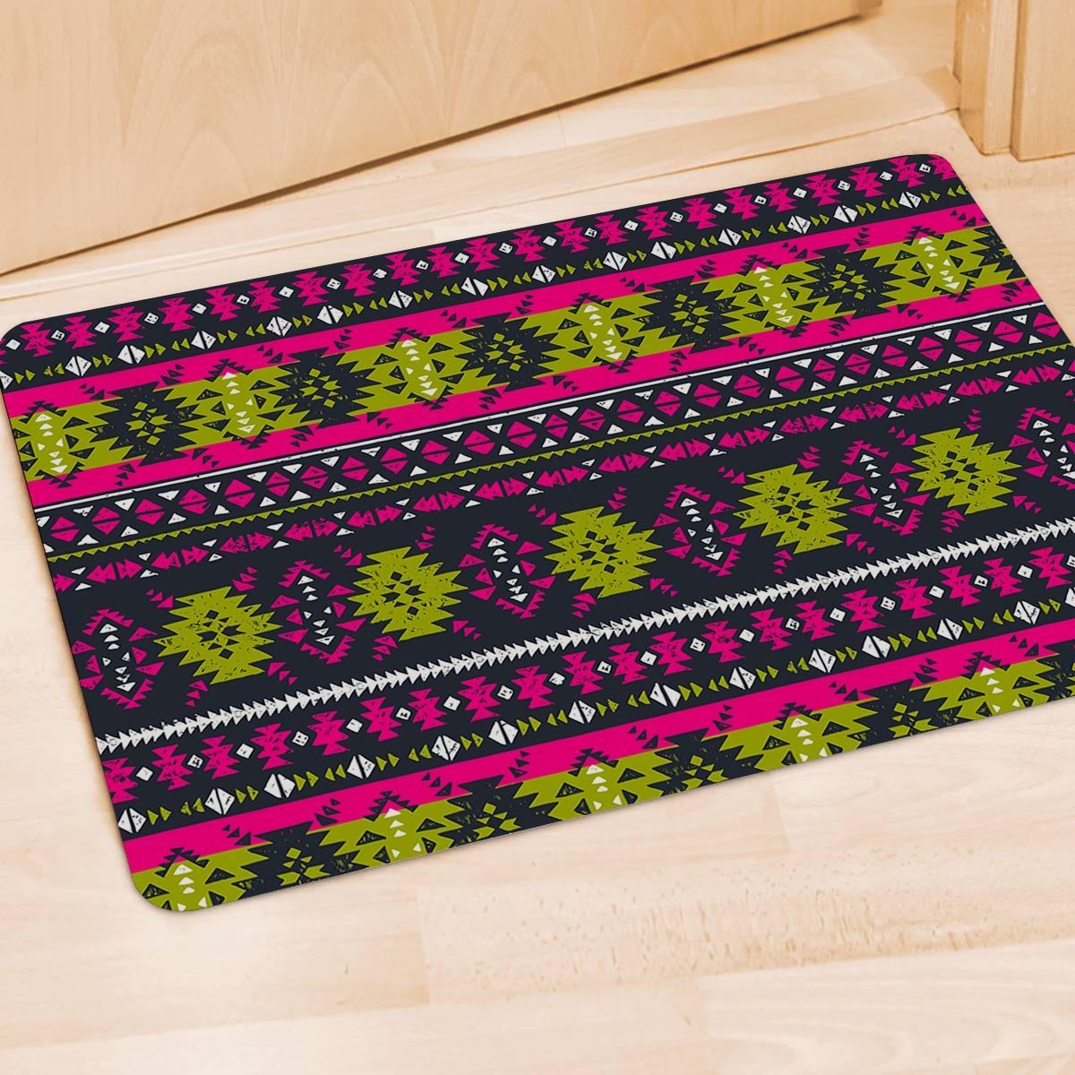 Pink Tribal Aztec Grunge Door Mat-grizzshop