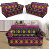 Pink Tribal Aztec Grunge Loveseat Cover-grizzshop