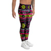 Pink Tribal Aztec Grunge Men's Leggings-grizzshop