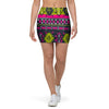 Pink Tribal Aztec Grunge Mini Skirt-grizzshop