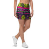 Pink Tribal Aztec Grunge Mini Skirt-grizzshop