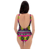 Pink Tribal Aztec Grunge One Piece Swimsuite-grizzshop