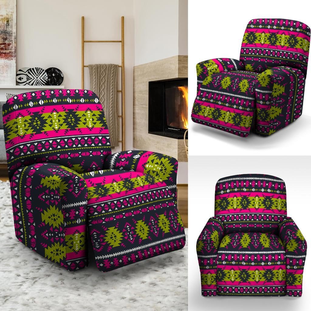 Pink Tribal Aztec Grunge Recliner Cover-grizzshop