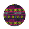 Pink Tribal Aztec Grunge Round Rug-grizzshop