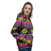 Pink Tribal Aztec Grunge Women's Hoodie-grizzshop