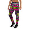 Pink Tribal Aztec Grunge Women's Joggers-grizzshop