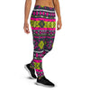 Pink Tribal Aztec Grunge Women's Joggers-grizzshop