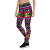 Pink Tribal Aztec Grunge Women's Leggings-grizzshop