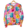 Load image into Gallery viewer, Pink Tropical Hawaiian Hibiscus Pineapple Print Sweatshirt-grizzshop