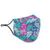 Pink Tropical Palm Leaves Hawaiian Pattern Print Face Mask-grizzshop